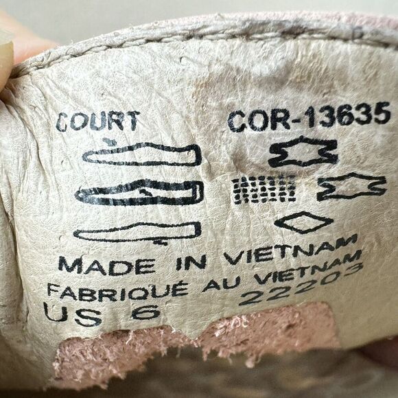 Taos Footwear Leather Sneakers Sz 6 Pink Court Shoe Perforated Slip-On Comfort - Picture 9 of 9